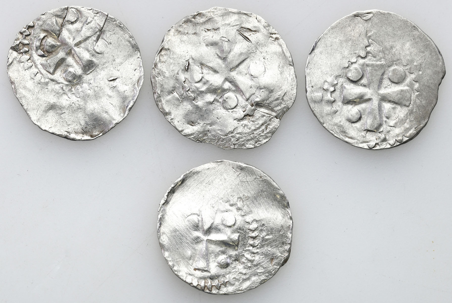 Niemcy, Frankonia - Wormacja. Denar X/XI wiek, zestaw 4 monet